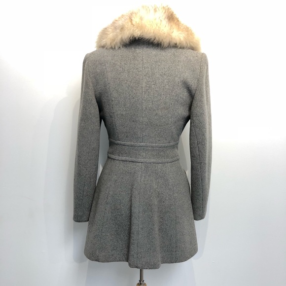 Vintage 70s Wool & Shearling Fur Coat VGUC Small - Picture 2 of 8